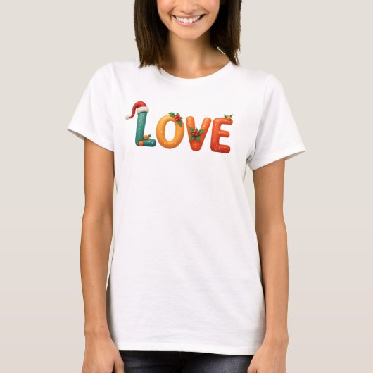 Weihnachts-Liebe T-Shirt (Vorderseite)
