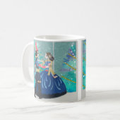 Weihnachts-Liebe-Tanz-Couple-Glittering Bäume Kaffeetasse (Vorderseite Links)