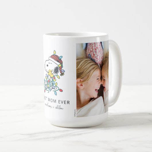 Weihnachts-Liebe und Lichter - Beste Mama Foto Kaffeetasse (VorderseiteRechts)