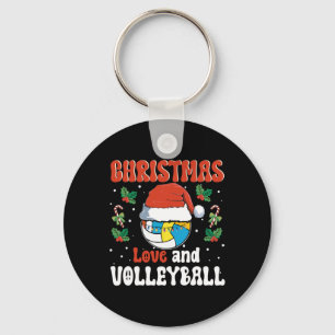 Weihnachts-Liebe und Volleyball Weihnachtssport-De Schlüsselanhänger