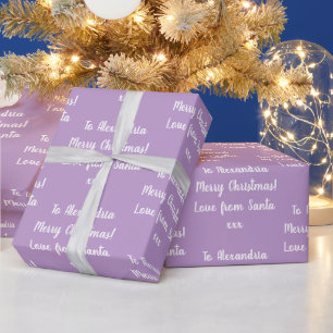 Weihnachts-Liebe von Santa Lila Lilac Geschenkpapier