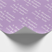 Weihnachts-Liebe von Santa Lila Lilac Geschenkpapier (Ecke)