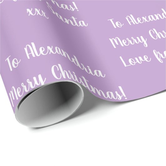 Weihnachts-Liebe von Santa Lila Lilac Geschenkpapier (Rolleneckpunkt)