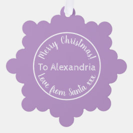 Weihnachts-Liebe von Santa Lila Lilac Ornament Karte