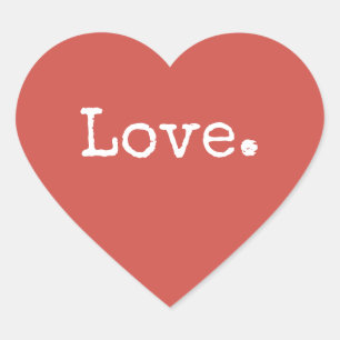Weihnachts-Liebe Warm Rot Herz-Aufkleber