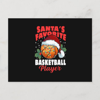 Weihnachts Lieblings-Basketball-Spieler Weihnachts Feiertagspostkarte