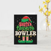 Weihnachts-Lieblings-Bowler-Bowling Karte (Gelbe Blume)