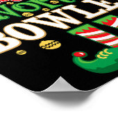 Weihnachts-Lieblings-Bowler-Bowling Poster (Ecke)