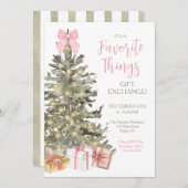 Weihnachts-Lieblings-Dinge Geschenk Austausch Einl Einladung (Vorne/Hinten)