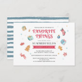 Weihnachts-Lieblings-Dinge Geschenk Swap-Party Einladung (Vorne/Hinten)