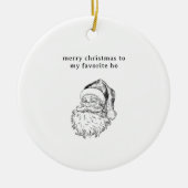 Weihnachts Lieblings-Ho Funny-Weihnachtskarte Keramik Ornament (Vorne)