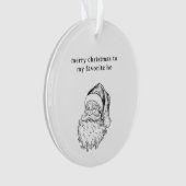 Weihnachts Lieblings-Ho Funny-Weihnachtskarte Ornament (Vorderseite)