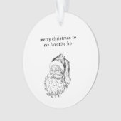 Weihnachts Lieblings-Ho Funny-Weihnachtskarte Ornament (Vorderseite)