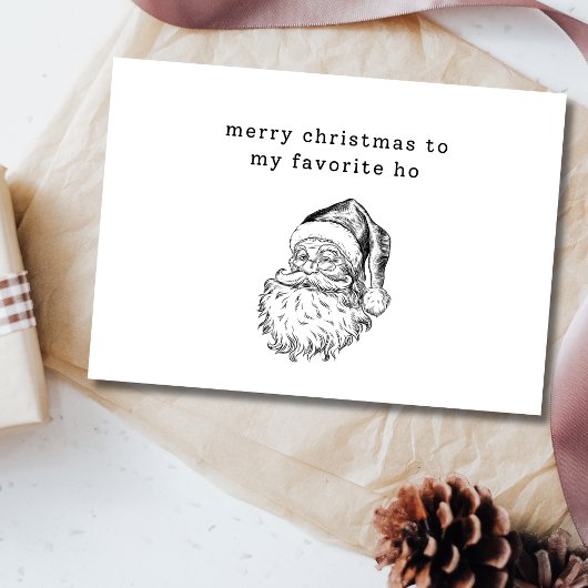 Weihnachts Lieblings-Ho Funny-Weihnachtskarte Postkarte