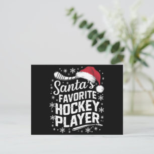 Weihnachts Lieblings-Hockey-Spieler Pajama Weihnac Feiertagspostkarte