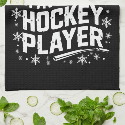 Weihnachts Lieblings-Hockey-Spieler Pajama Weihnac Geschirrtuch (Gefaltet)