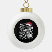 Weihnachts Lieblings-Hockey-Spieler Pajama Weihnac Keramik Kugel-Ornament (Vorderseite)