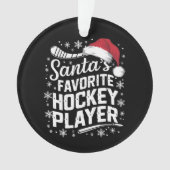 Weihnachts Lieblings-Hockey-Spieler Pajama Weihnac Ornament (Vorderseite)