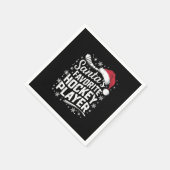 Weihnachts Lieblings-Hockey-Spieler Pajama Weihnac Serviette (Ecke)