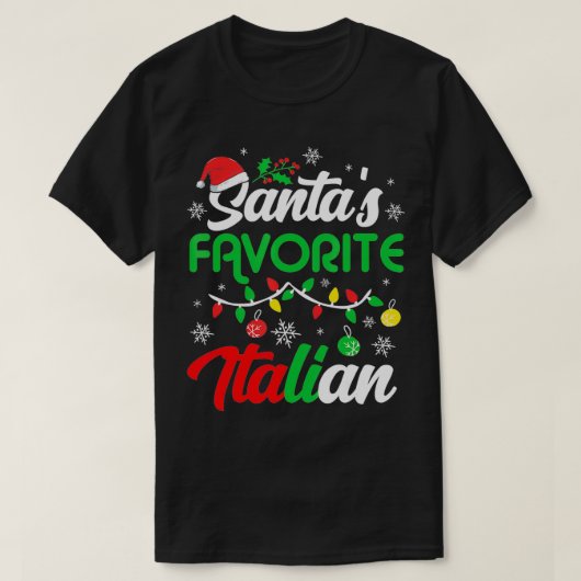 Weihnachts Lieblings-Italienische Kleidung Feierta T-Shirt (Design vorne)