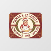 Weihnachts-Lieblings-Kekse Fensteraufkleber (Blatt)