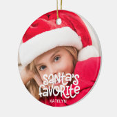 Weihnachts Lieblings-Kinderjunges-Foto Keramik Ornament (Links)