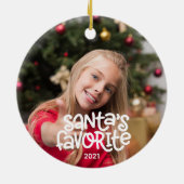 Weihnachts Lieblings-Kinderjunges-Foto Keramik Ornament (Hinten)