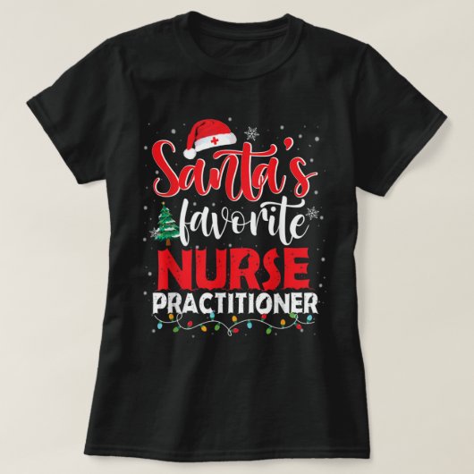 Weihnachts Lieblings-Krankenpfleger Weihnachtsmann T-Shirt (Design vorne)