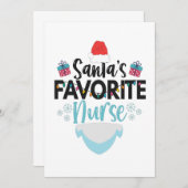 Weihnachts-Lieblings-Krankenschwester Funny Weihna Dankeskarte (Vorne/Hinten)