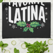 Weihnachts Lieblings-Latina Weihnachten Weihnachte Geschirrtuch (Gefaltet)