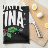 Weihnachts Lieblings-Latina Weihnachten Weihnachte Geschirrtuch (Viertel Falte)