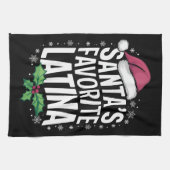 Weihnachts Lieblings-Latina Weihnachten Weihnachte Geschirrtuch (Horizontal)