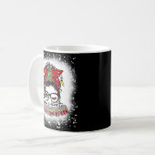 Weihnachts Lieblings-Librarian-Messy Bun-Mama Weih Kaffeetasse (Vorderseite Links)