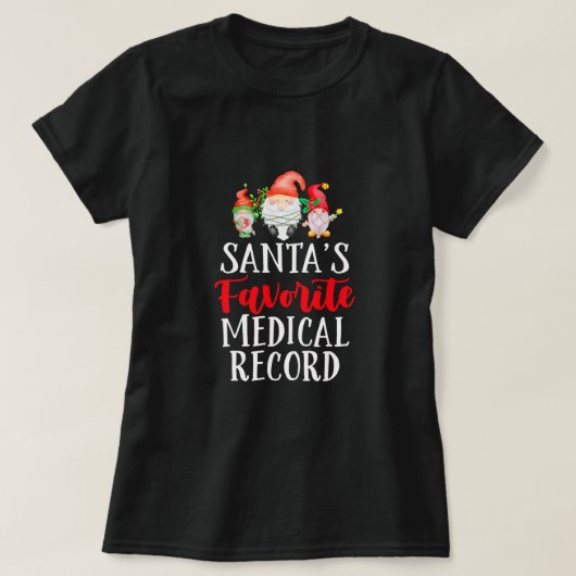 Weihnachts-Lieblings-Medizinalrekord Funny Christm T-Shirt (Design vorne)