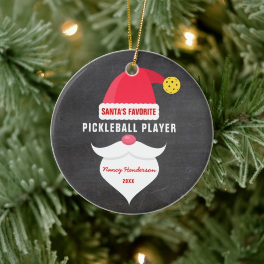 Weihnachts-Lieblings-Pickleball-Spieler des Weihna Keramik Ornament (Baum)