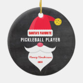 Weihnachts-Lieblings-Pickleball-Spieler des Weihna Keramik Ornament (Hinten)
