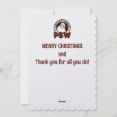 Weihnachts Lieblings-PSW-Urlaubskarte Feiertagskarte (Rückseite)