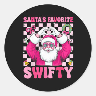 Weihnachts Lieblings-Swifty Frohe Weihnachtsfeier Runder Aufkleber