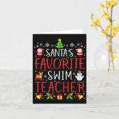 Weihnachts Lieblings-Swim-Lehrer Weihnachten Match Karte (Gelbe Blume)