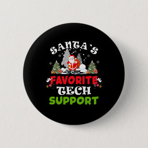 Weihnachts Lieblings-Tech-Support Funny Christmas Button