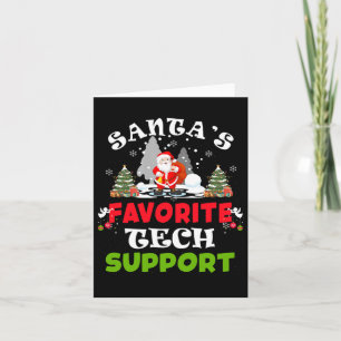 Weihnachts Lieblings-Tech-Support Funny Christmas  Karte