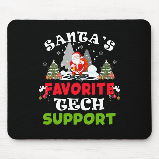 Weihnachts Lieblings-Tech-Support Funny Christmas  Mousepad (Vorne)