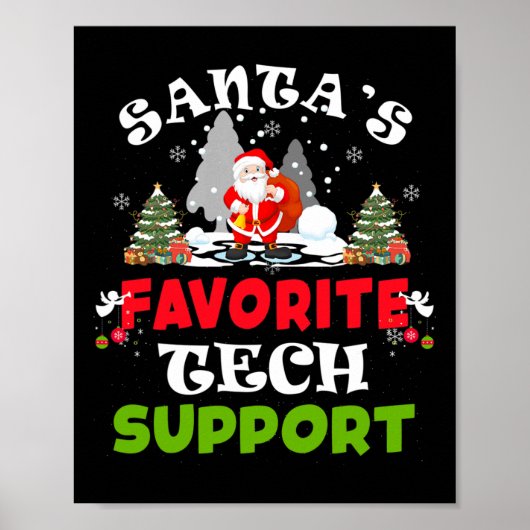 Weihnachts Lieblings-Tech-Support Funny Christmas Poster (Vorne)