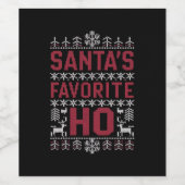 Weihnachts-Lieblings-Weihnachtssüßer Weinetikett (Einzelnes Label)