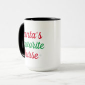 Weihnachts-Lieblingsaufwertung des Weihnachtsmanns Tasse (Vorderseite Links)
