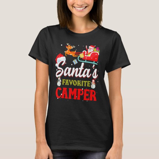 Weihnachts Lieblingscamper Weihnachten Pajamas T-Shirt (Vorderseite)