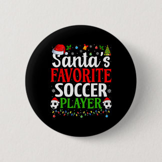 Weihnachts Lieblingsfußballspieler Xmas Funny Chri Button