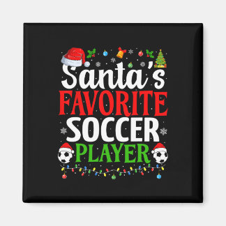 Weihnachts Lieblingsfußballspieler Xmas Funny Chri Magnet