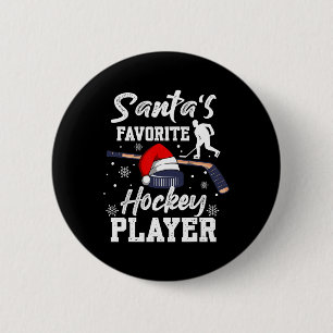 Weihnachts Lieblingshockey-Spieler Weihnachten Paj Button