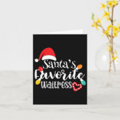 Weihnachts-Lieblingskellnerin Karte (Gelbe Blume)